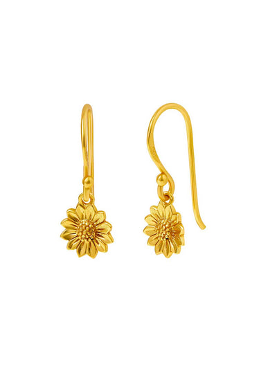 Midsummer Star Delicate Sunflower Earrings Gold Meadow Store