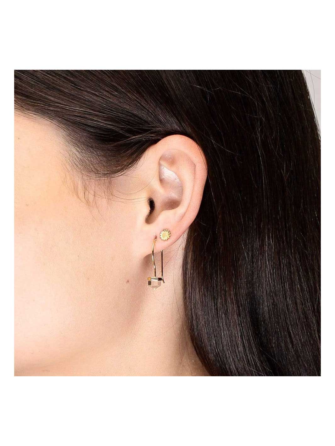 Delicate Sunflower Studs Gold