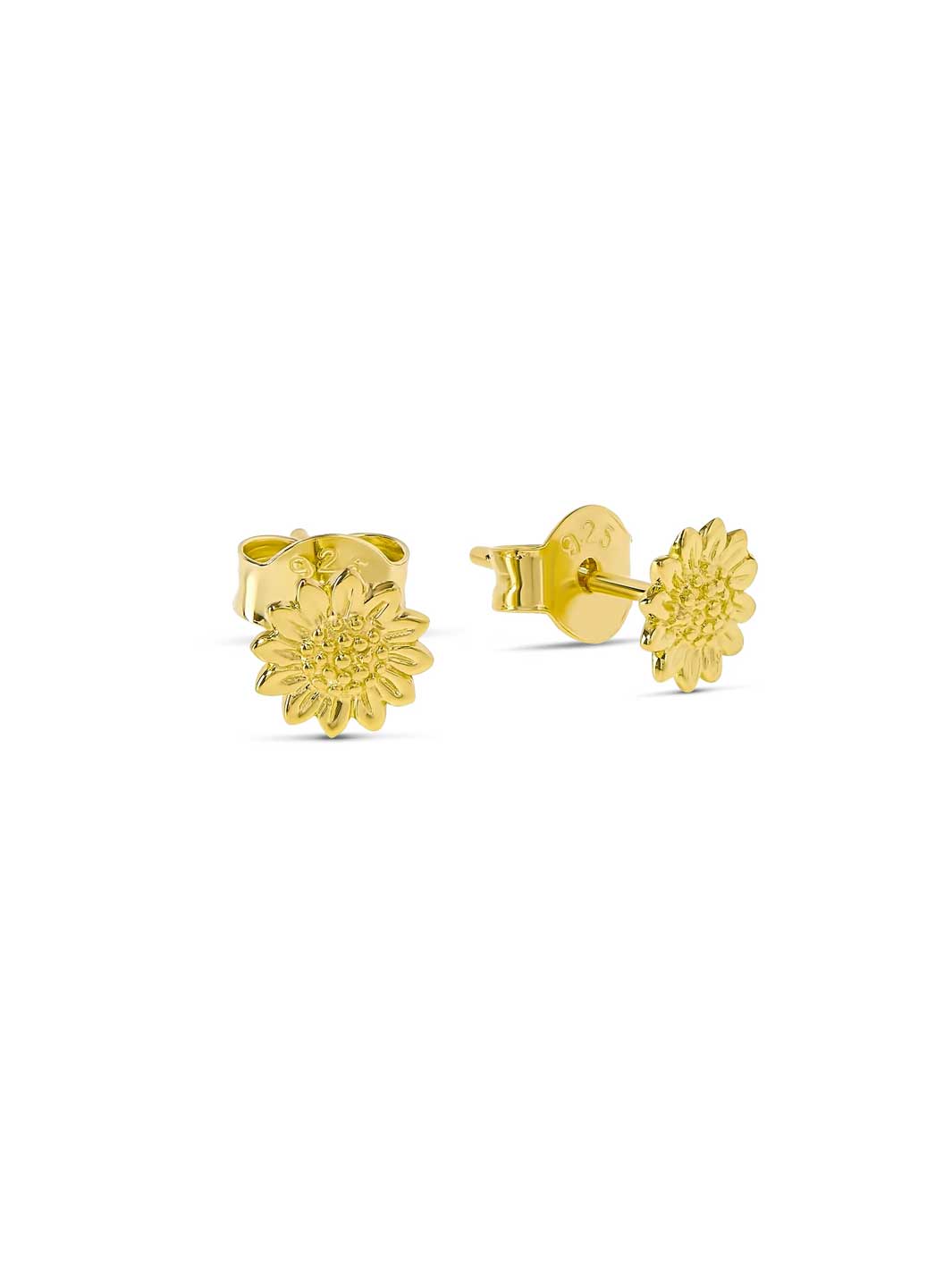Delicate Sunflower Studs Gold
