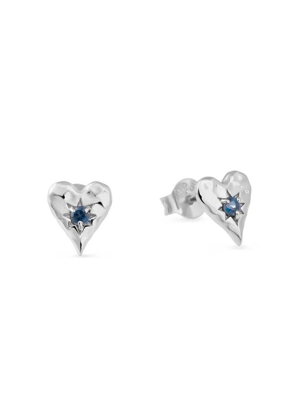 Love Heart London Blue Topaz Studs