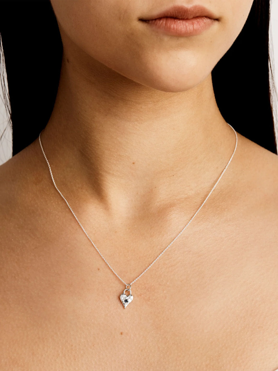 Love Heart Necklace London Blue Topaz