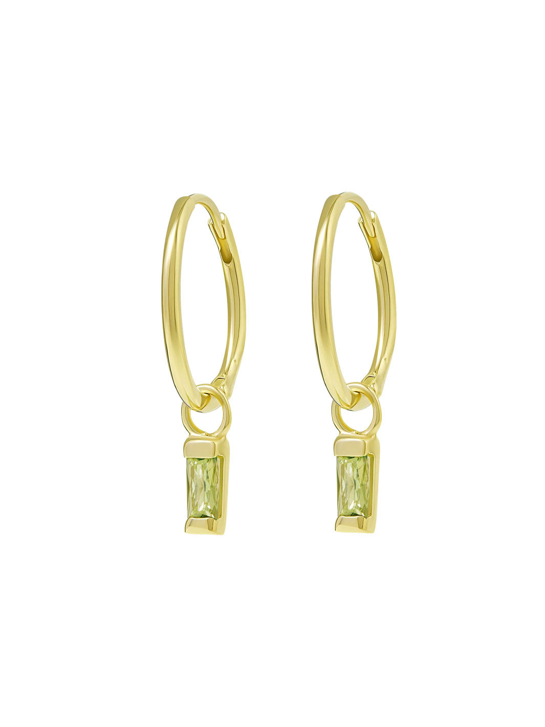 Lumen Huggies Peridot Gold