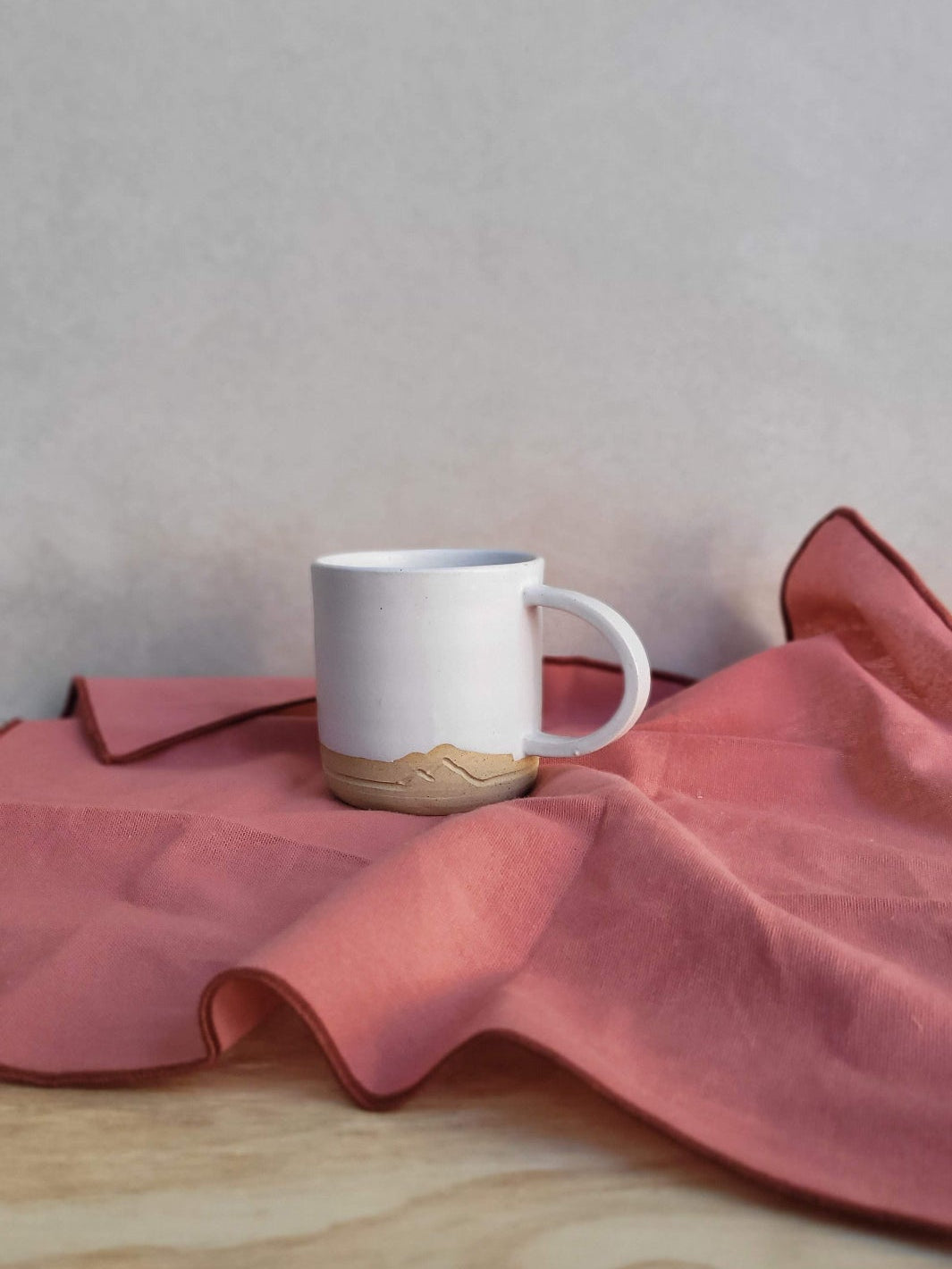 Lucy Jane Ceramics Australian Made Mountain Mug White