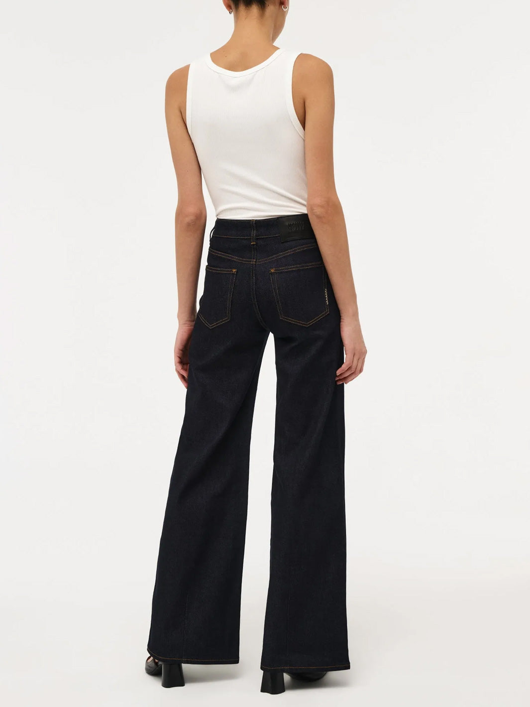Neuw Denim Eva Wide Denim Jeans Resonate Raw Indigo Back Meadow Store