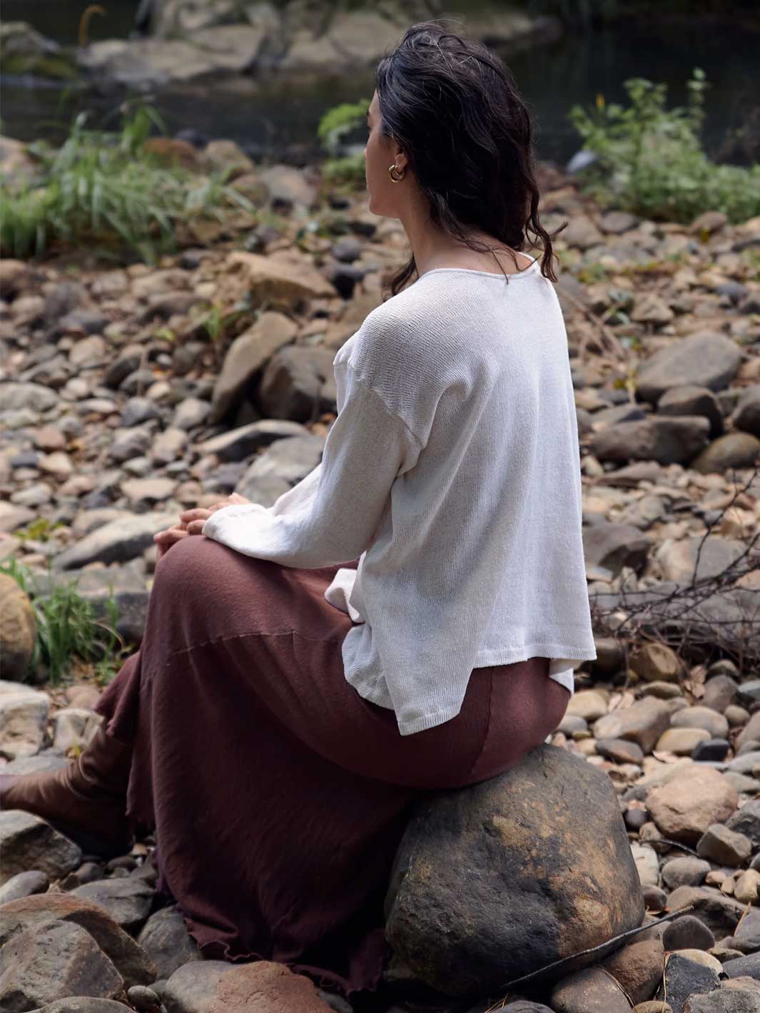 Orbit the Label Aria Sweater Vanilla Back Meadow Store