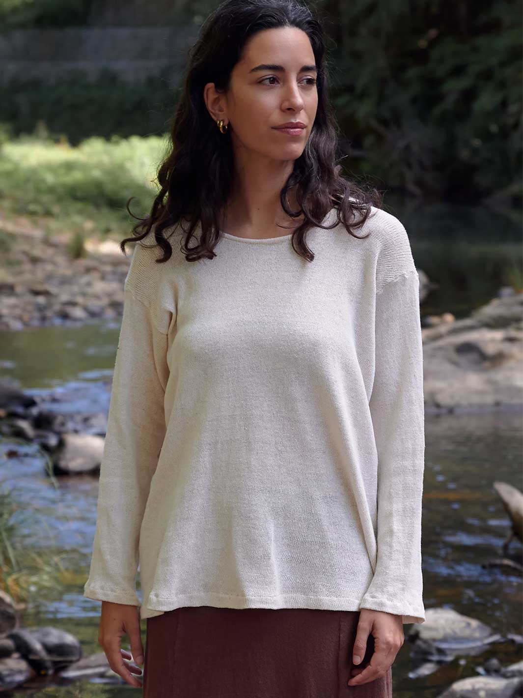 Orbit the Label Aria Sweater Vanilla Front Meadow Store