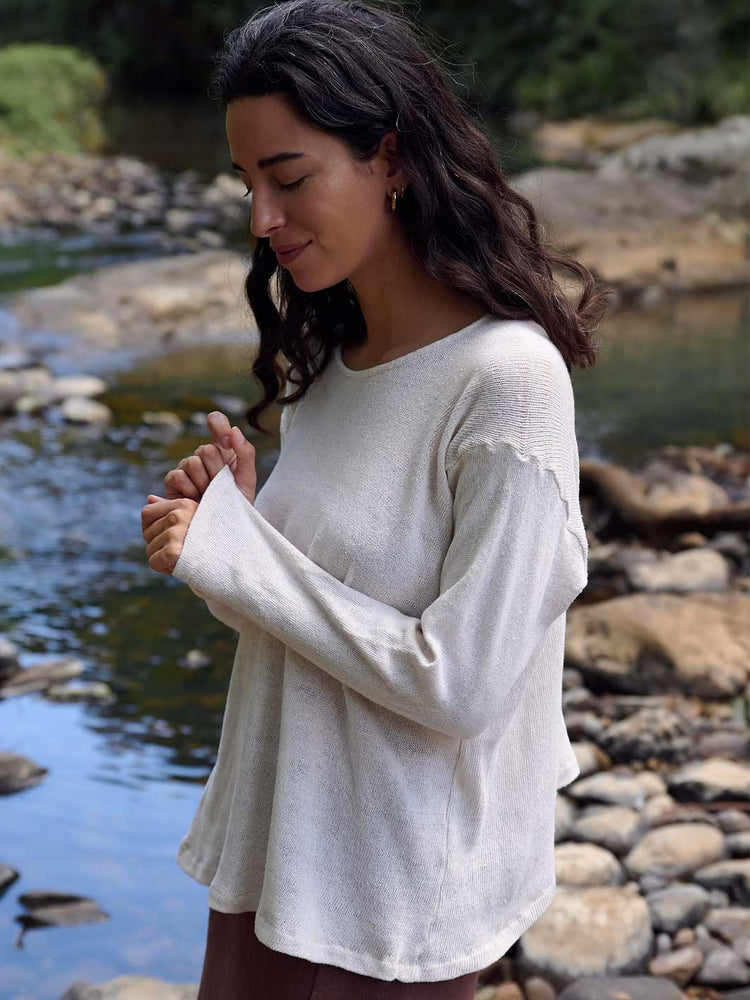 Orbit the Label Aria Sweater Vanilla Side Meadow Store