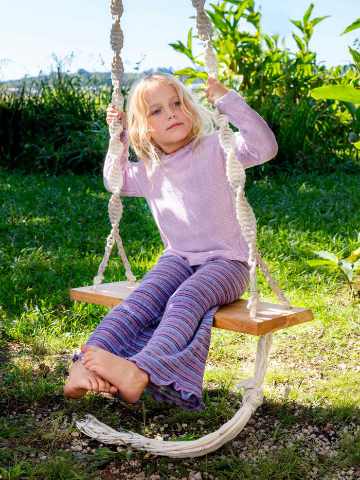 Kids Pixie Striped Pants Lilac