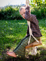 Kids Pixie Striped Pants Olive