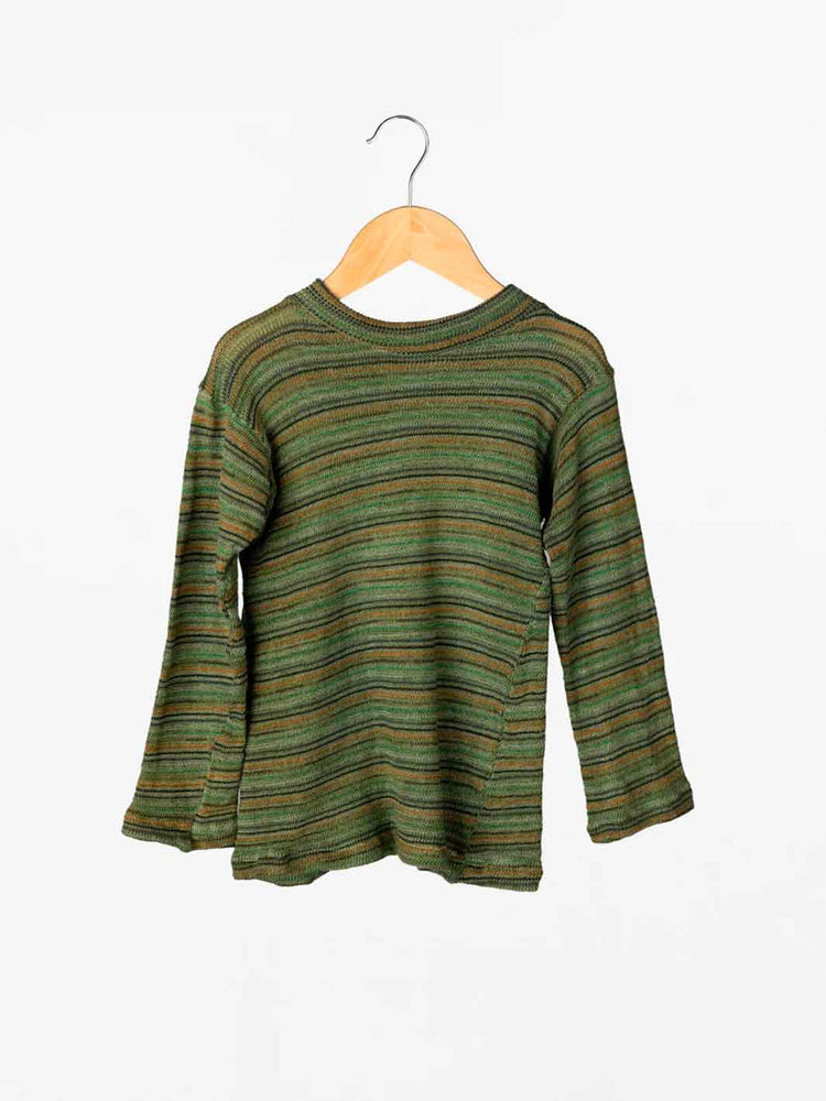 Orbit the Label Pixie Sweater Olive Stripe Knit Meadow Store