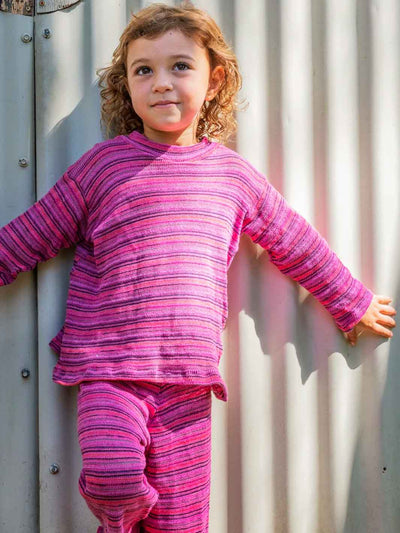 Orbit the Label Pixie Stripe Sweater Pink Knit Meadow Store
