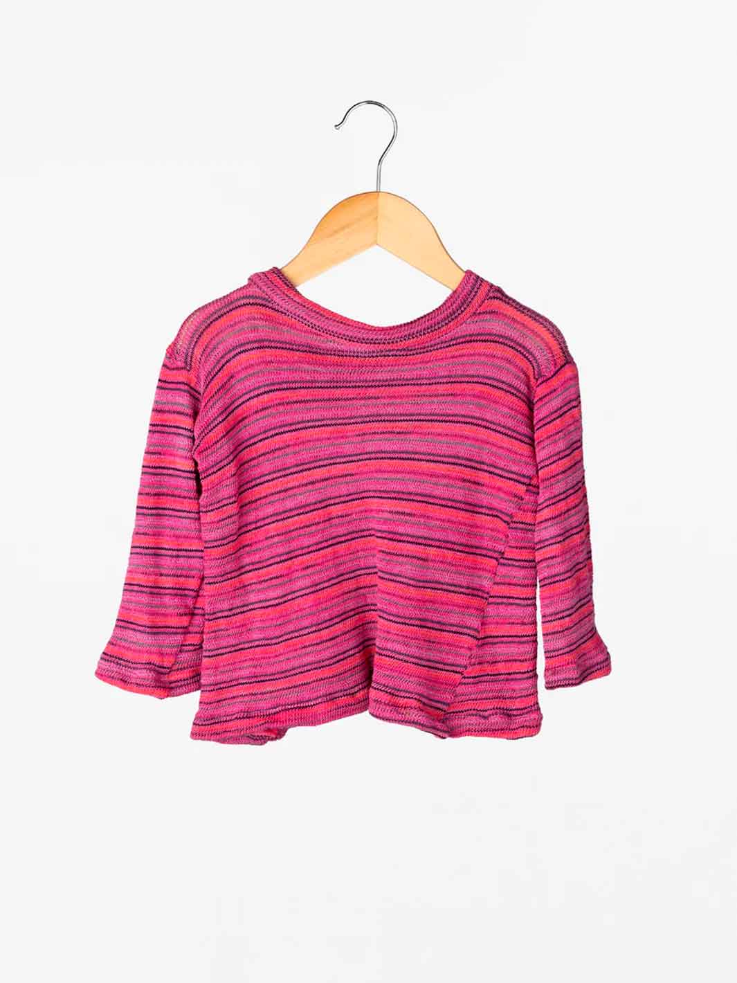 Orbit the Label Pixie Stripe Sweater Pink Knit Meadow Store