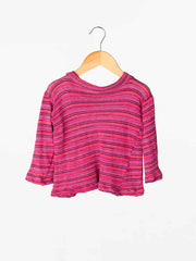 Orbit the Label Pixie Stripe Sweater Pink Knit Meadow Store