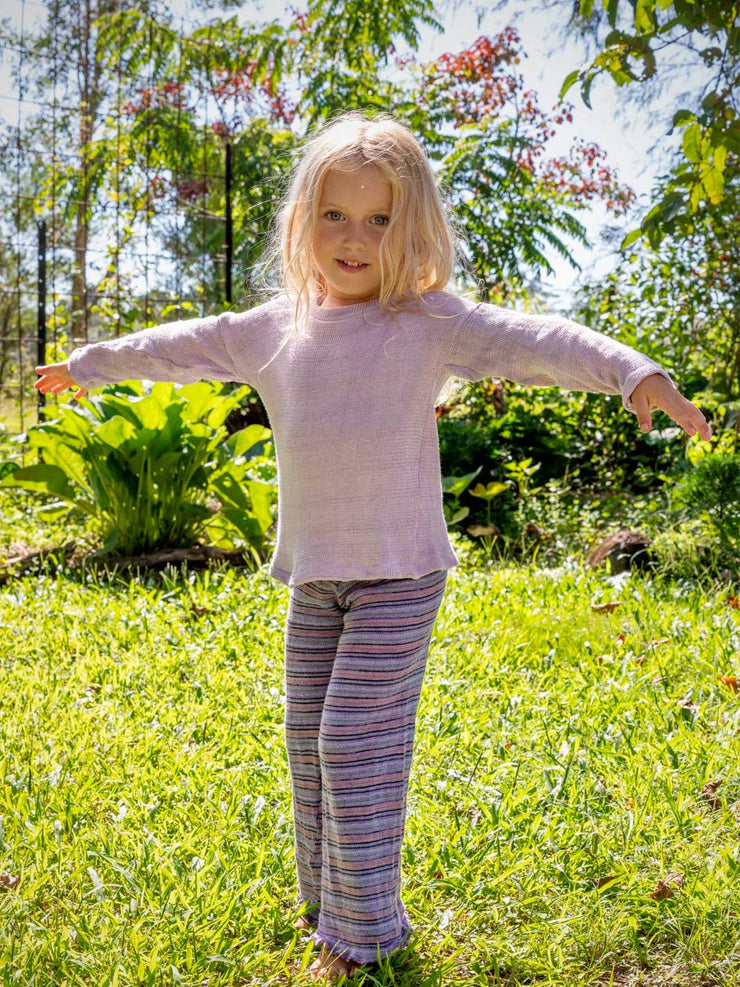 Kids Pixie Striped Pants Lilac