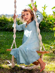 Orbit the Label Sweetpea Long Sleeve Knit Dress Teal Green Meadow Store