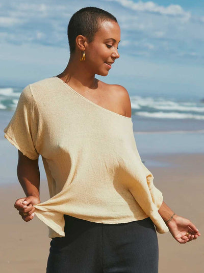 Orbit the Label Ula Cotton Knit Tee Lemon Meadow Store