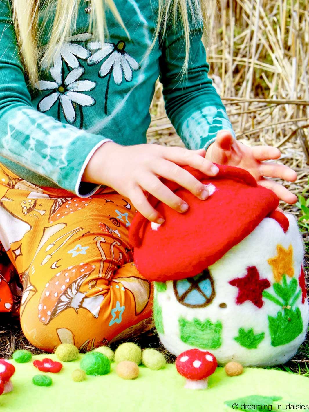 Felt Mushroom Toadstool Bag