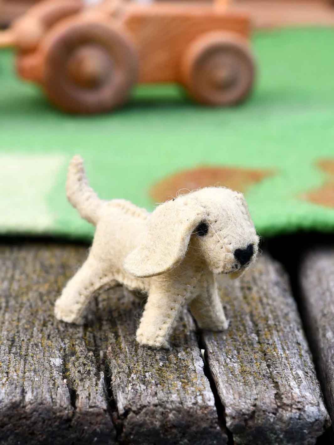 Felt Dog Animal Toy Figure Freestanding