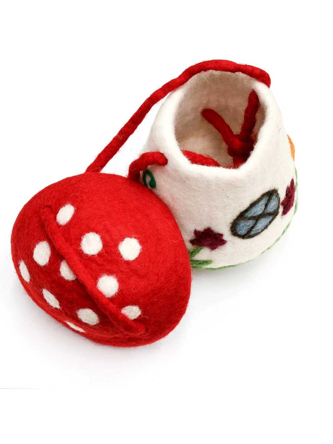 Felt Mushroom Toadstool Bag