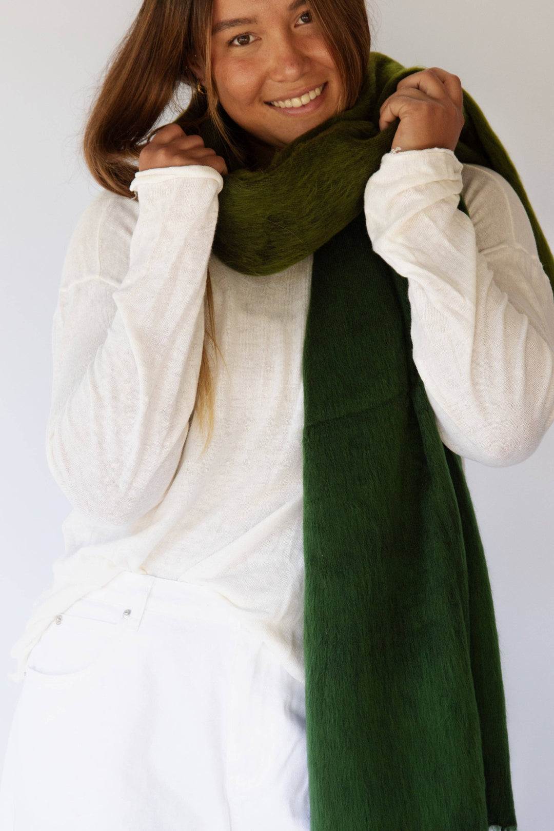 Fringe Shawl Wrap Scarf Eden Split