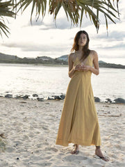 Golden Brown The Label Crown of Creation Dress Marigold 