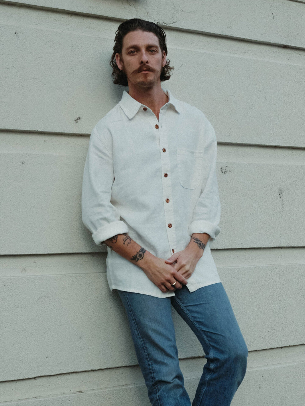 Meadow Store Hemp Clothing Australia Heritage Shirt Natural Front
