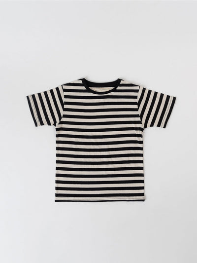 Hemp Clothing Australia Kids Hemp Tee Black and White Stripes