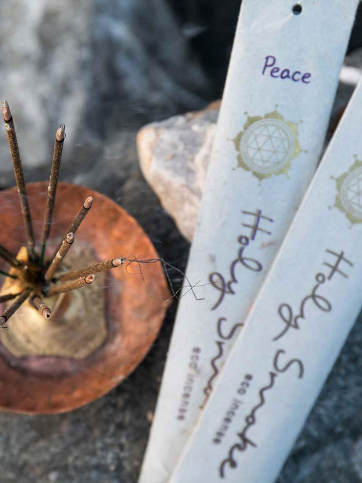 Holy Smoke Eco Incense Sticks Peace & Burner