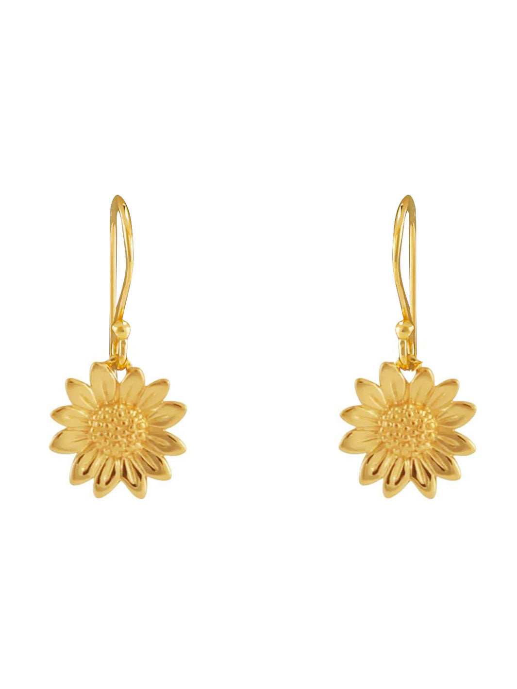 Blossoming Sunflower Earrings Gold