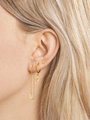Midsummer Star Celestial Diamond Hoop Earrings Gold Meadow Store