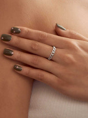 Midsummer Star Chained Ring Sterling Silver