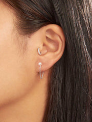 Midsummer Star Pearl Chain Earring Studs Sterling Silver Ethical Accessories