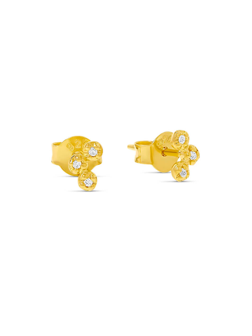 Midsummer Star Star Cluster Stud Earrings Gold Midsummer Star