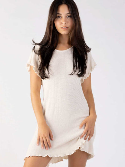 Orbit the Label Gaia Organic Cotton Knit Dress Natural