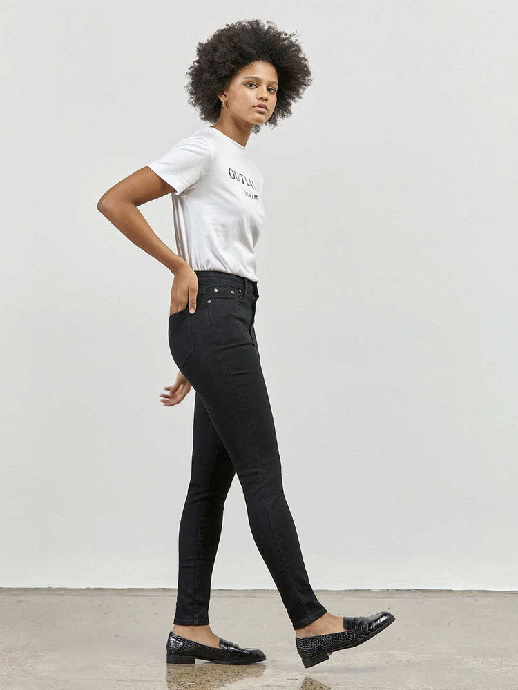 Outland Denim Harriet Skinny High Rise Jean Black Side