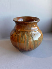 Rustic Drip Glaze Vase