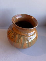 Rustic Drip Glaze Vase