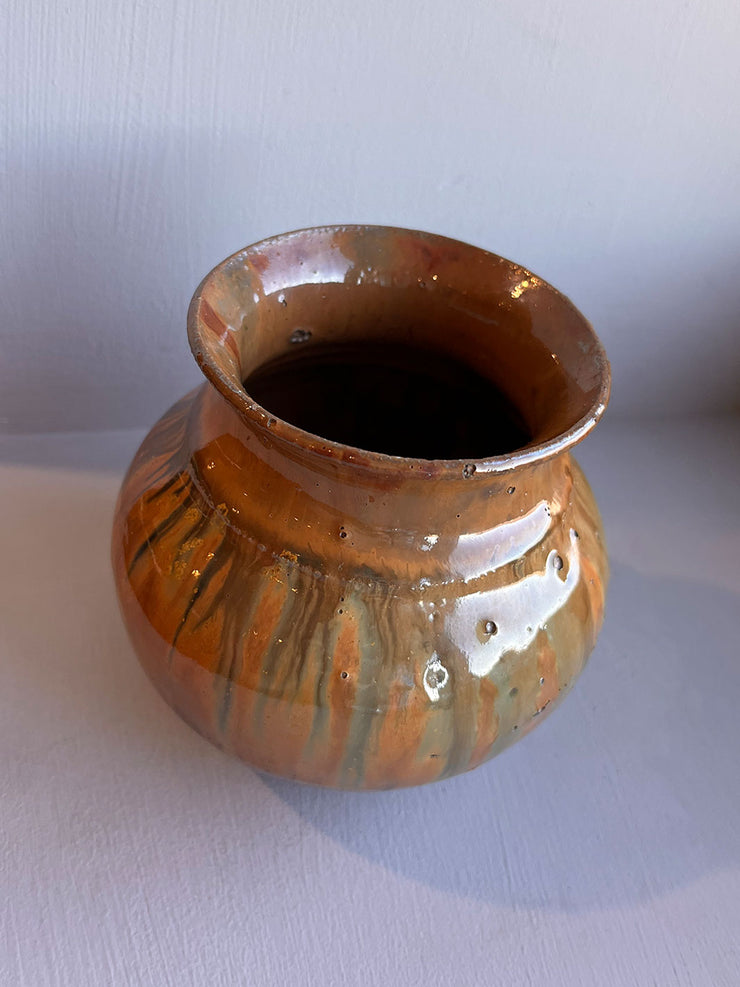 Rustic Drip Glaze Vase